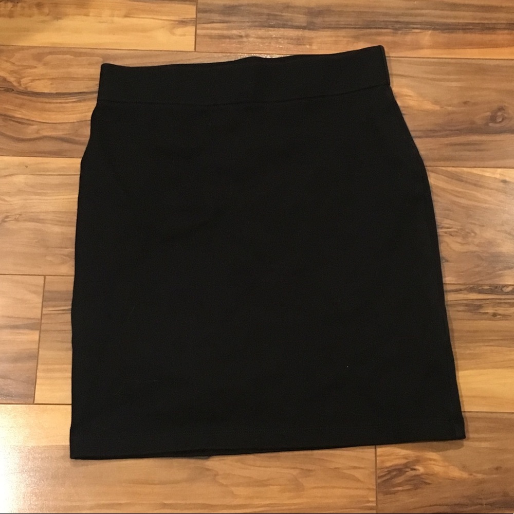Madewell Black Stretch Pencil Skirt